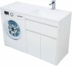 Тумба с раковиной Aquanet Токио 130 R 239216 Белая МДФ / ЛДСП