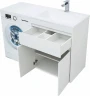 Тумба с раковиной Aquanet Токио 130 R 239216 Белая МДФ / ЛДСП