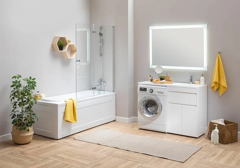Тумба с раковиной Aquanet Токио 130 R 239216 Белая МДФ / ЛДСП