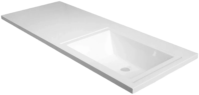 Тумба с раковиной Aquanet Токио 130 R 239216 Белая МДФ / ЛДСП