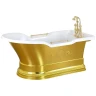 Ванна из искусственного камня Migliore Impero Podium 180x87 26351 Золото Белая