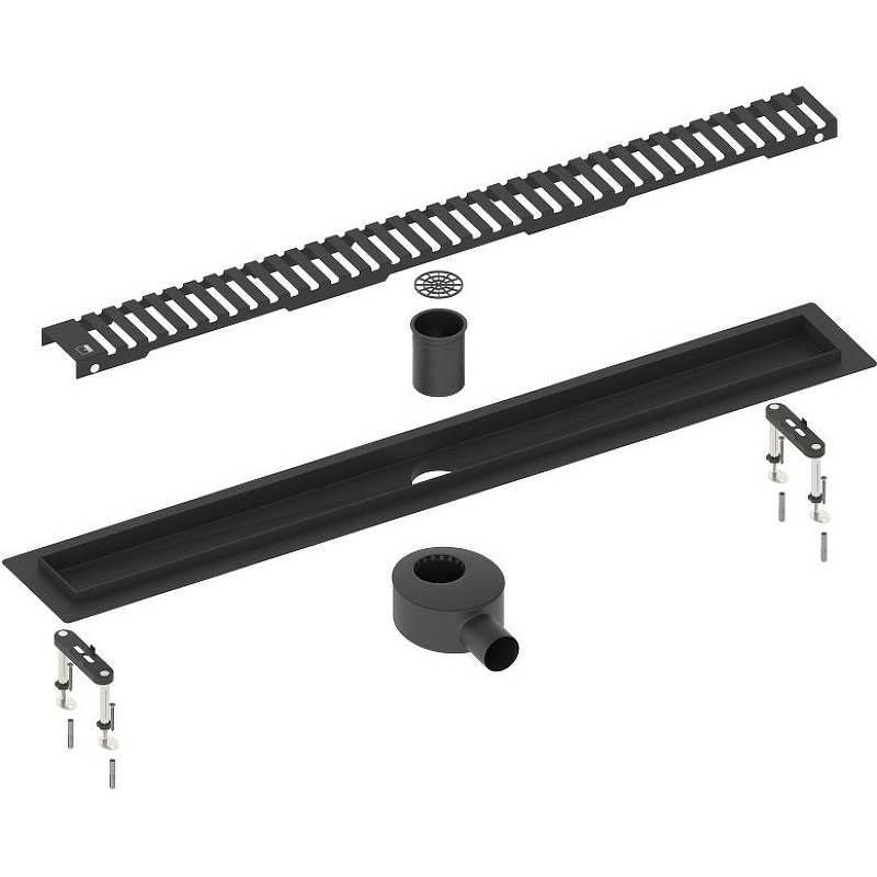 Душевой лоток Timo Drain System 80 DS230108/03 с Черной матовой решеткой