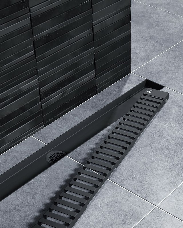 Душевой лоток Timo Drain System 80 DS230108/03 с Черной матовой решеткой