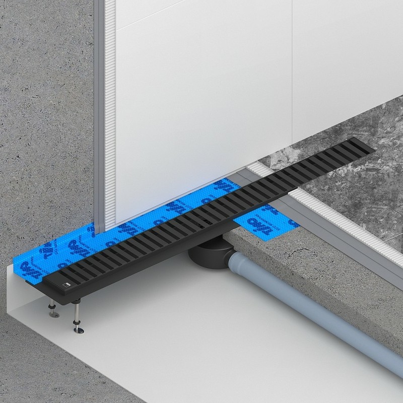 Душевой лоток Timo Drain System 80 DS230108/03 с Черной матовой решеткой