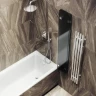 Шторка для ванны Maybah Glass MGV-582-4 750х1400 складная 3 секции Хром глянцевый стекло графитовое матовое