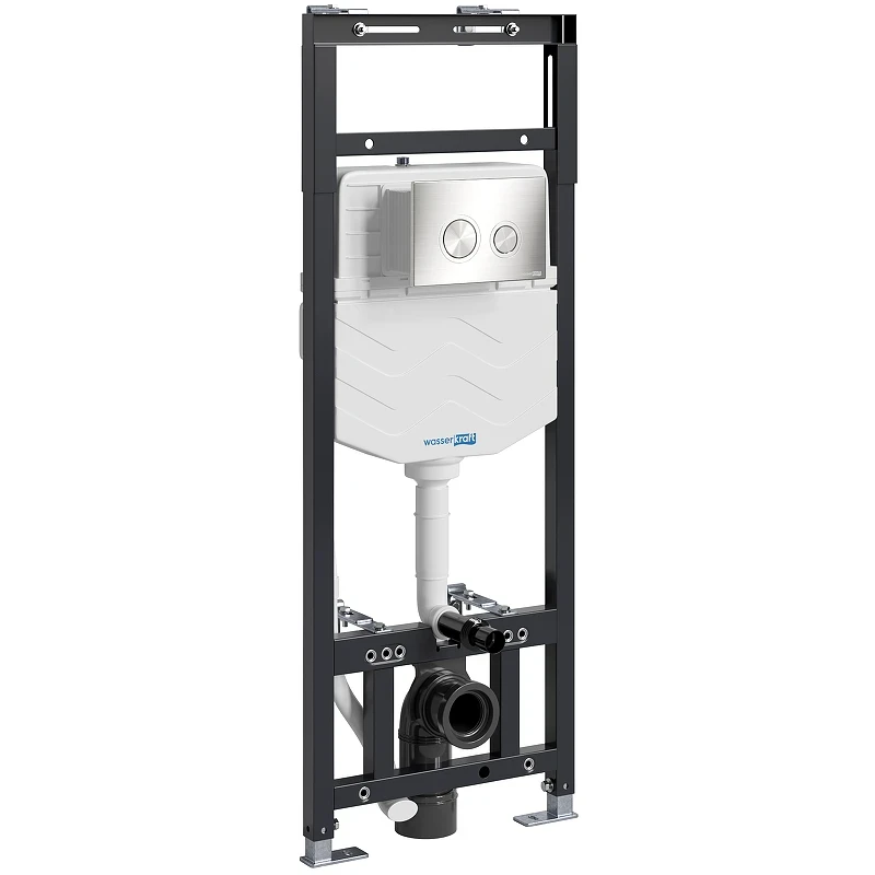 Инсталляция WasserKRAFT Alme 15TLT.010.ME.BN01 для унитаза с клавишей смыва Никель нержавеющая сталь