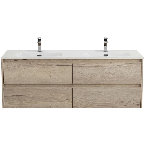 Тумба под раковину BelBagno Kraft 140 KRAFT-1400-4C-SO-2-RGB подвесная Rovere Galifax Bianco МДФ / ЛДСП