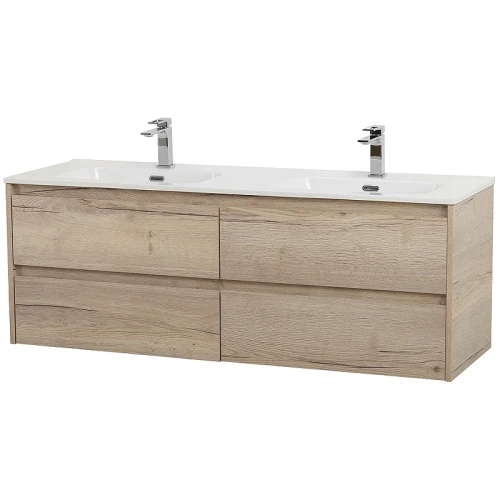 Тумба под раковину BelBagno Kraft 140 KRAFT-1400-4C-SO-2-RGB подвесная Rovere Galifax Bianco МДФ / ЛДСП