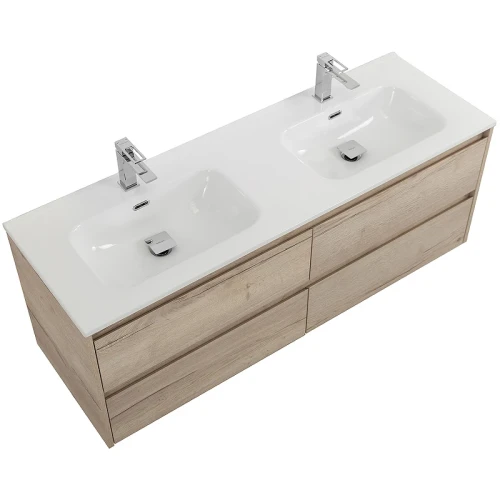 Тумба под раковину BelBagno Kraft 140 KRAFT-1400-4C-SO-2-RGB подвесная Rovere Galifax Bianco МДФ / ЛДСП