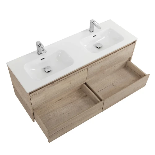 Тумба под раковину BelBagno Kraft 140 KRAFT-1400-4C-SO-2-RGB подвесная Rovere Galifax Bianco МДФ / ЛДСП