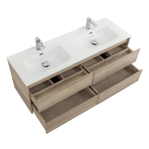 Тумба под раковину BelBagno Kraft 140 KRAFT-1400-4C-SO-2-RGB подвесная Rovere Galifax Bianco МДФ / ЛДСП
