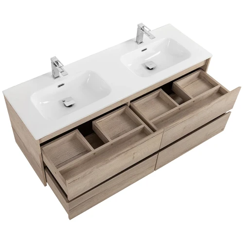 Тумба под раковину BelBagno Kraft 140 KRAFT-1400-4C-SO-2-RGB подвесная Rovere Galifax Bianco МДФ / ЛДСП