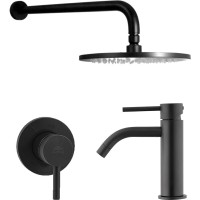 Комплект смесителей Paffoni Light KITLIG011NO071 Черный матовый латунь