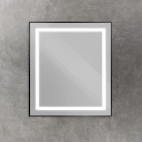 Зеркало BelBagno Kraft 70 SPC-KRAFT-700-800-SENS-NERO с подсветкой Черное с сенсорным выключателем стекло
