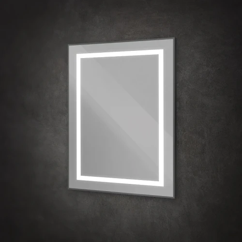 Зеркало BelBagno Kraft 70 SPC-KRAFT-700-800-SENS-NERO с подсветкой Черное с сенсорным выключателем стекло