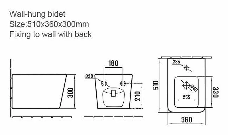 Биде Boheme Zen 967-BIDET-MW подвесное цвет Белый матовый