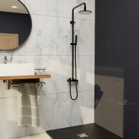 Душевая система RGW Shower Panels SP-31B 51140131-04 Черная матовая латунь на стену