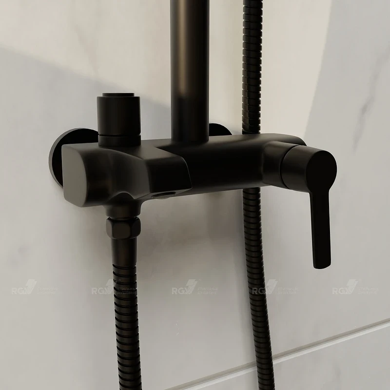 Душевая система RGW Shower Panels SP-31B 51140131-04 Черная матовая латунь на стену