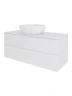 Тумба с раковиной Orange Отто 100 Ot-100TuMDF+B07-420W подвесная цвет Белый глянцевый