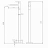 Смеситель для раковины Abber Wasser Kreis AF8140 Хром латунь на пол