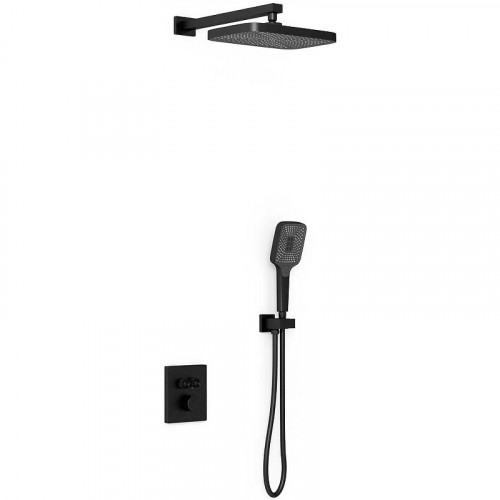 Душевая система Vincea Inspire VSFW-321MT1MB с термостатом Черная матовая латунь встраиваемый
