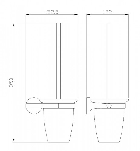 Ершик для унитаза Wonzon & Woghand Simple WW-6529-BG цвет Брашированное золото
