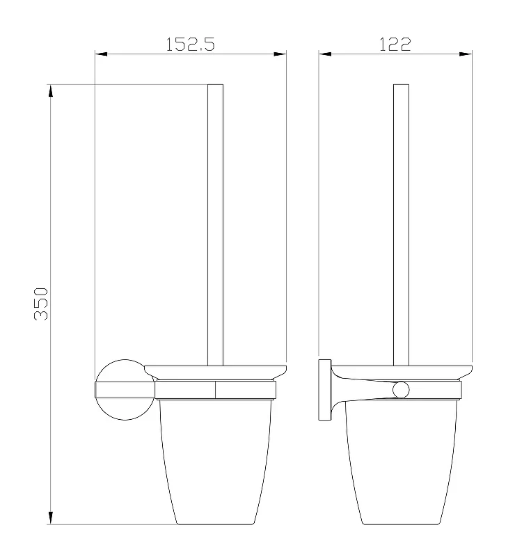 Ершик для унитаза Wonzon & Woghand Simple WW-6529-BG цвет Брашированное золото