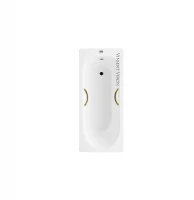 Чугунная ванна Vinsent Veron Soissons 170x70 VCN1707042H/VH0015GD цвет Белый с дугообразными золотыми ручками