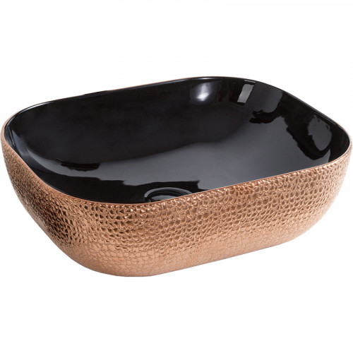 Раковина-чаша CeramaLux 50 D1302H024 Медь Черная фаянс накладная