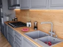 Кухонная мойка Emar Quartz 80 EMQ-2800.Q цвет Алмаз
