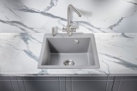 Кухонная мойка Milacio Murcia 51 Cuarzo MC.77023 Серый металлик искусственный камень (литьевой мрамор) встраиваемый