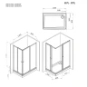 Душевой уголок AM.PM Sunny 120х90 W87G-403-12090-MT профиль Хром матовый стекло прозрачное