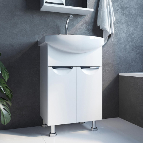 Тумба под раковину Mixline Этьен 55 542404 цвет Белый