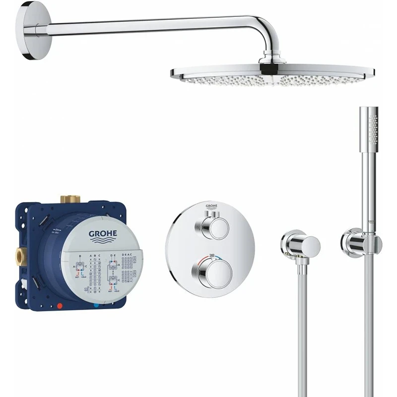 Душевая система Grohe Grohtherm 34731000 с термостатом Хром пластик встраиваемый