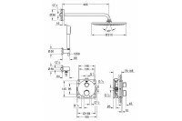Душевая система Grohe Grohtherm 34731000 с термостатом Хром пластик встраиваемый