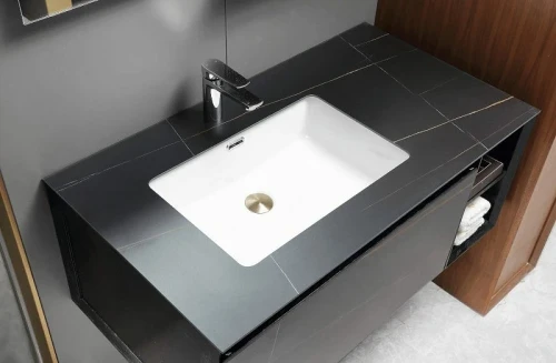 Тумба с раковиной Orans BC-V8101-1000 100 8101100B подвесная Black МДФ / ЛДСП