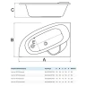 Акриловая ванна Alba Spa Katrina 170х110 L ВАС029030Л100 без гидромассажа