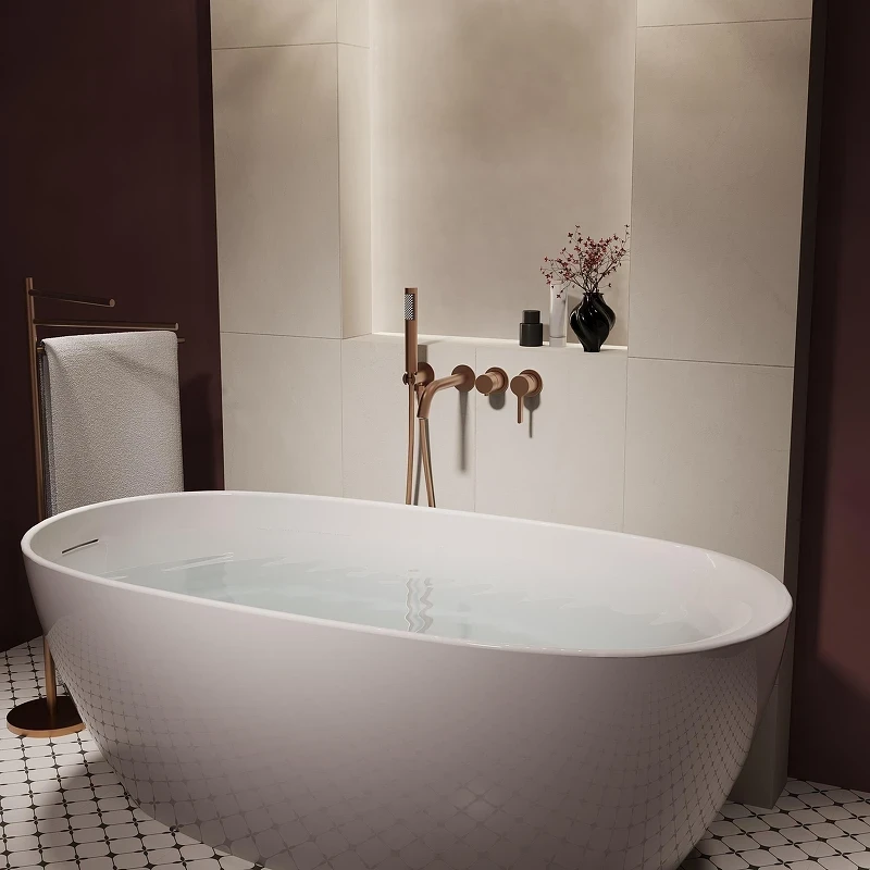 Смеситель для ванны Vincea Villa VTFW-1VL1BC цвет Брашированная медь