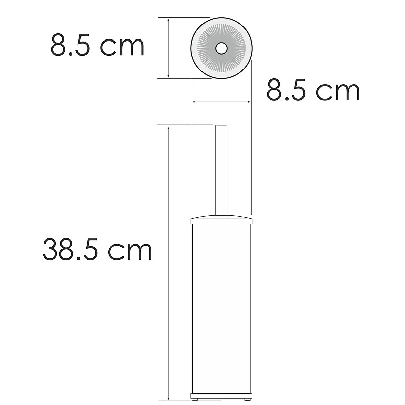 Ершик для унитаза WasserKRAFT K-1027PB Черный глянцевый