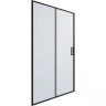 Душевая дверь Timo TD-120/03C-6 1200x1950 T01 раздвижная профиль Черный стекло прозрачное