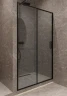 Душевая дверь Timo TD-120/03C-6 1200x1950 T01 раздвижная профиль Черный стекло прозрачное