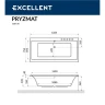 Акриловая ванна Excellent Pryzmat 160x75 WAEX.PRY16.SMART.WH цвет Белый с гидромассажем форсунки Белые