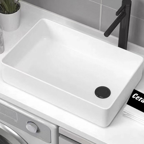 Раковина-чаша CeramaLux 50 6250 Белая глянцевая фаянс накладная