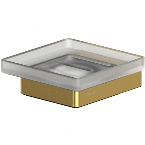 Мыльница Whitecross Cubo gold brushed CU2420GLB Брашированное золото