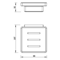 Мыльница Whitecross Cubo gold brushed CU2420GLB Брашированное золото