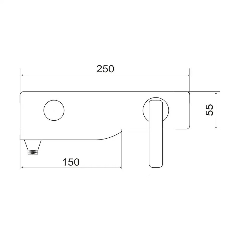 Смеситель для ванны Rose R2702 цвет Хром