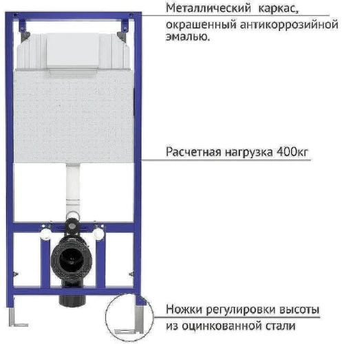 Унитаз с инсталляцией Ceramicanova Forma CN3009 + Berges Novum D5 040235 с сиденьем Микролифт и Черной матовой клавишей смыва