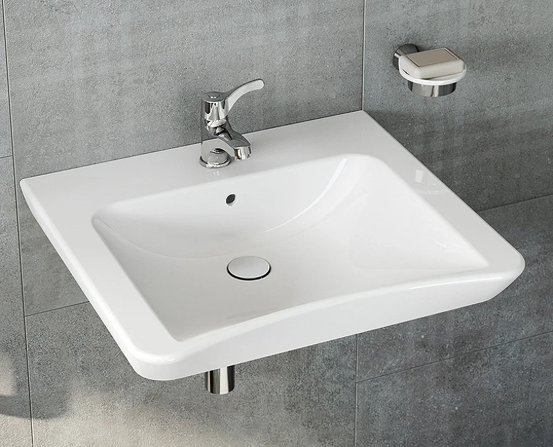 Раковина Vitra Conforma 60 5289B003-0001 Белая фарфор подвесная