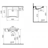Раковина Vitra Conforma 60 5289B003-0001 Белая фарфор подвесная