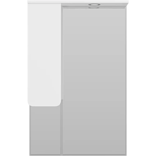 Зеркало со шкафом Misty Чегет 65 L П-Чег-02065-01Л с подсветкой Белое глянцевое